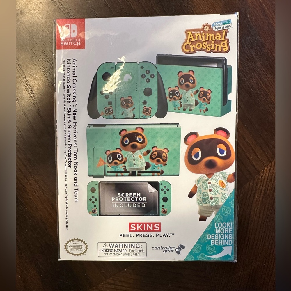 Animal Crossing New Horizons Tom Nook and Team Switch Console Skin Nintendo HTF
